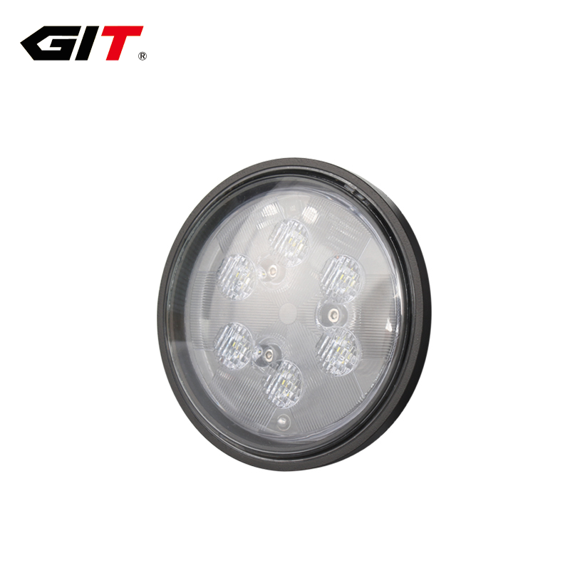 18W Trapezoid LED Sealed Round Tractor Work Light